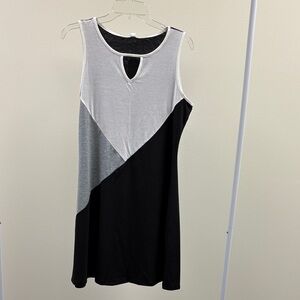 Elegant Color Block Mini Dress